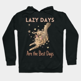 Lazy Days are the Best Days - Amber Norwegian Forest Cat Hoodie